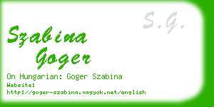 szabina goger business card